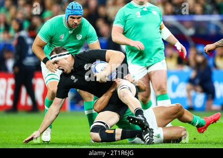 Brodie Retallick della nuova Zelanda durante la partita di Coppa del mondo di rugby 2 tra Irlanda e nuova Zelanda allo Stade de France il 14 ottobre 2023 a Parigi. Foto di Baptiste Paquot/ABACAPRESS.COM credito: Abaca Press/Alamy Live News Foto Stock