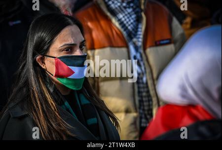 Free Palestine March, Edimburgo, 14/10/2023 Foto Stock