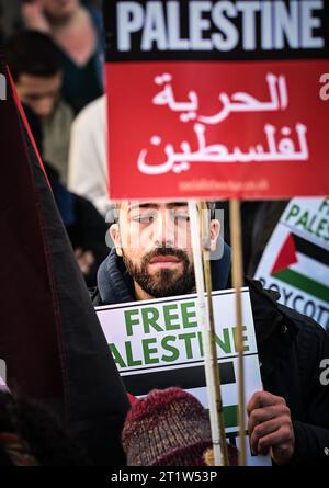 Free Palestine March, Edimburgo, 14/10/2023 Foto Stock