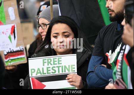 Free Palestine March, Edimburgo, 14/10/2023 Foto Stock