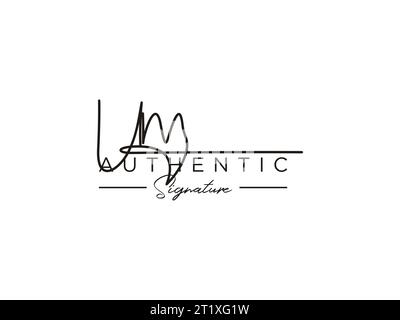 VETTORE modello logo firma UM. Illustrazione Vettoriale