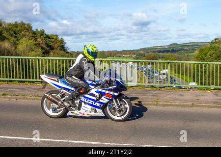 2003 Suzuki Gsxr 600 K3 in linea Four Blue Motorcycle Supersports benzina 599 cc crosourer Foto Stock