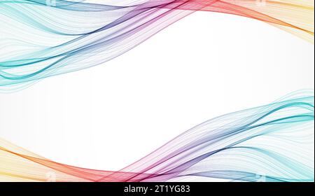 Sfondo astratto. Vettore. Immagine di un'onda a colori. Illustrazione Vettoriale