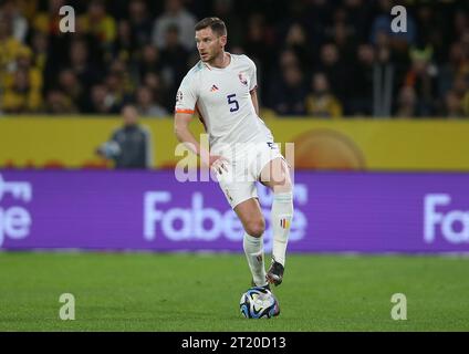 Jan Vertonghen del Belgio e Anderlecht. - Svezia contro Belgio, qualificazione ai campionati europei, gruppo F, Friends Arena, Solna, Stoccolma, Svezia, 24 marzo 2023, UEFA, qualificazioni Euro 2024. Solo per uso editoriale - si applicano le restrizioni DataCo Foto Stock