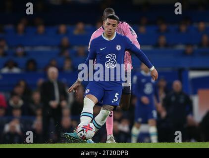 Enzo Fernandez di Chelsea. - Chelsea contro Everton, Premier League, Stamford Bridge Stadium, Londra, Regno Unito - 18 marzo 2023. Solo per uso editoriale - si applicano le restrizioni DataCo Foto Stock