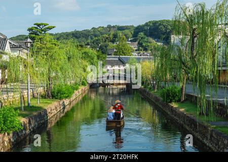 Scenario del quartiere storico Kurashiki Bikan di Okayama, Chugoku, Giappone Foto Stock