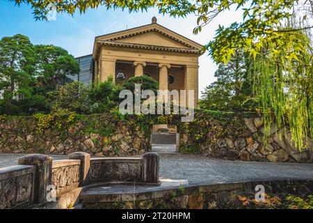 Museo d'arte di Ohara situato nel quartiere storico Kurashiki Bikan a Okayama, Giappone. Foto Stock