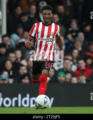 Amad Diallo di Sunderland. - Fulham contro Sunderland, The Emirates fa Cup, 4th Round, Craven Cottage Stadium, Londra, Regno Unito - 28 gennaio 2023. Solo per uso editoriale - si applicano le restrizioni DataCo. Foto Stock