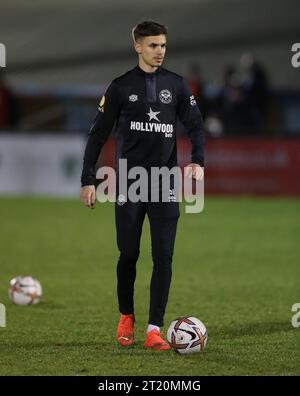 Romeo Beckham di Brentford B. - Erith & Belvedere / Brentford B, London Senior Cup, 2° turno, Park View Road Stadium, Welling, UK - 10 gennaio 2023. Solo per uso editoriale - si applicano le restrizioni DataCo Foto Stock