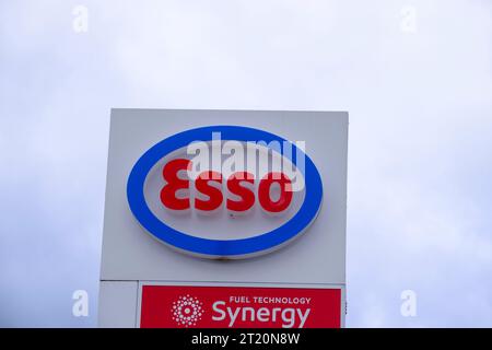 Belgio, Diegem: Stazione di servizio esso Foto Stock