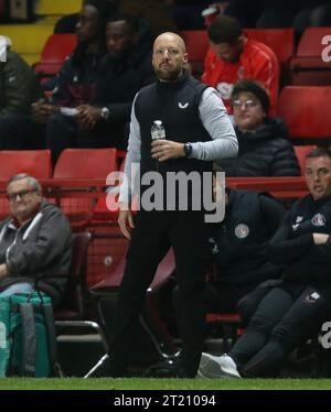 Ben Garner, manager del Charlton Athletic. - Charlton Athletic contro Exeter City, Sky Bet League One, The Valley Stadium, Londra, Regno Unito - 11 ottobre 2022 solo per uso editoriale - si applicano le restrizioni DataCo Foto Stock