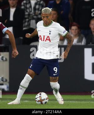 Richarlison di Tottenham Hotspur. - West Ham United contro Tottenham Hotspur, Premier League, London Stadium, London, UK - 31 agosto 2022 solo per uso editoriale - si applicano restrizioni DataCo Foto Stock