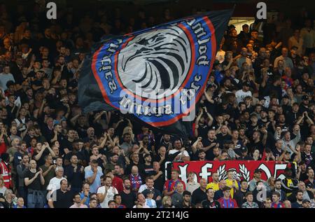 Fan di Crystal Palace. - Crystal Palace contro Brentford, Premier League, Selhurst Park, Croydon, Regno Unito - 30 agosto 2022 solo per uso editoriale - si applicano restrizioni DataCo Foto Stock