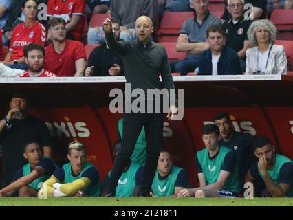 Ben Garner, manager del Charlton Athletic. - Charlton Athletic contro Plymouth Argyle, Sky Bet League One, The Valley, Charlton, Regno Unito - 16 agosto 2022 solo per uso editoriale - si applicano restrizioni DataCo Foto Stock