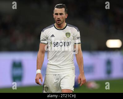 Jack Harrison del Leeds United durante la partita tra Crystal Palace e Leeds United all'Optus Stadium del 22 luglio 2022. Crystal Palace contro Leeds United, Optus Stadium, Perth. - 22 luglio 2022. Solo per uso editoriale Foto Stock