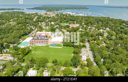 vista aerea del porto di sag, ny Foto Stock