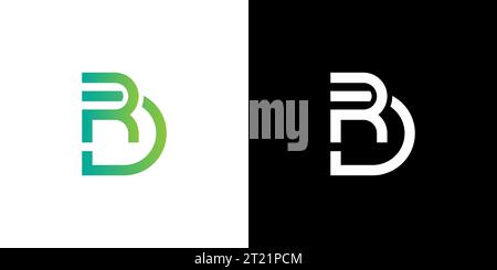 Logo RD DR, monogramma DR RD, logo RD iniziale, logo DR RD lettera, icona, vettore Illustrazione Vettoriale