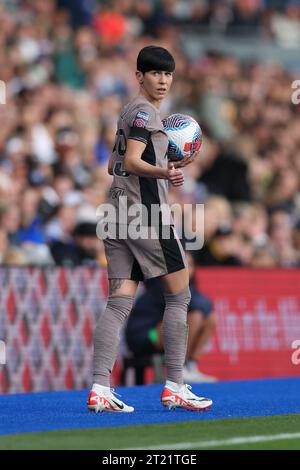 Brighton, Regno Unito. 15 ottobre 2023. Ashleigh Neville del Tottenham durante il Barclays Women's Super League match tra Brighton e Hove Albion e Tottenham Hotspur all'American Express Stadium di Brighton. Crediti: James Boardman/Alamy Live News Foto Stock