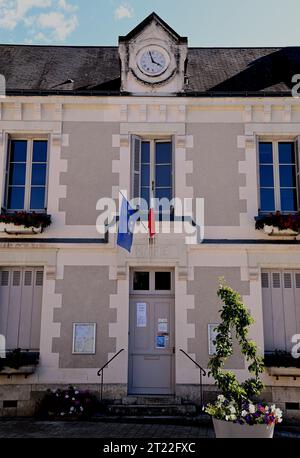 mairie a Chenonceaux, un villaggio nella regione turistica della valle della Loira in Francia. L'attrazione principale del villaggio è il Château de Chenonceau. Foto Stock