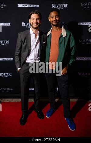 Il cast di 'The Critic' prima festa al Cinema Center di Marbl Toronto con: Ben Barnes, Alfred Enoch dove: Toronto, Canada quando: 11 settembre 2023 credito: Lu Chau/WENN Foto Stock