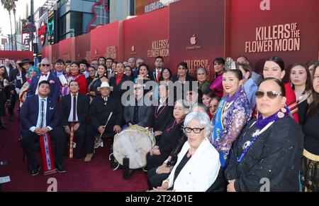 Hollywood, USA. 16 ottobre 2023. Atmosphere arriva all'Apple Original Films Killers of the Flower Moon Premiere Event tenutosi al Dolby Theatre di Hollywood, CALIFORNIA, lunedì 16 ottobre 2023. (Foto di Juan Pablo Rico/Sipa USA) credito: SIPA USA/Alamy Live News Foto Stock