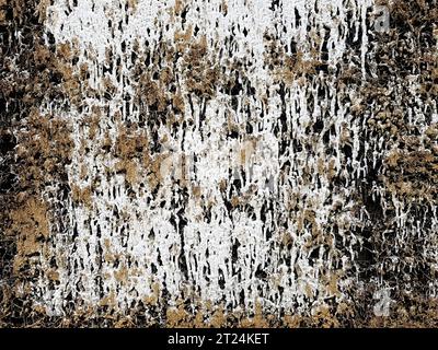 Crosta di sale sui fasci di legno spazzolato di una casa di graduazione. La struttura salina si crea quando la salamoia inciampa sulla parete di ramoscelli di spina nera Foto Stock