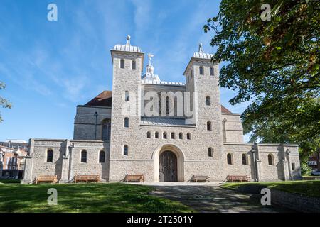 Cattedrale di Portsmouth, vista del punto di riferimento dell'Hampshire, Inghilterra, Regno Unito Foto Stock