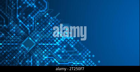 Contesto astratto su argomenti tecnologici e scientifici. Vettore Illustrazione Vettoriale
