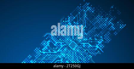 Contesto astratto su argomenti tecnologici e scientifici. Vettore Illustrazione Vettoriale