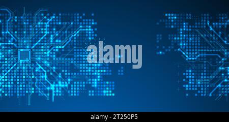 Contesto astratto su argomenti tecnologici e scientifici. Vettore Illustrazione Vettoriale