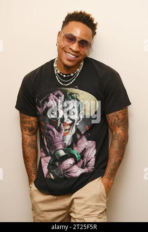 Hollywood, Florida, USA. 16 ottobre 2023. Rotimi visita 99Jamz Live alla stazione radio 99Jamz il 16 ottobre 2023 a Hollywood, Florida. Crediti: Mpi04/Media Punch/Alamy Live News Foto Stock