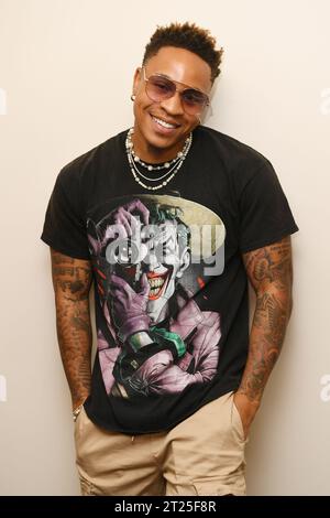 Hollywood, Florida, USA. 16 ottobre 2023. Rotimi visita 99Jamz Live alla stazione radio 99Jamz il 16 ottobre 2023 a Hollywood, Florida. Crediti: Mpi04/Media Punch/Alamy Live News Foto Stock