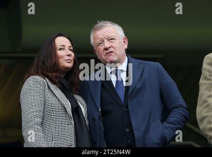 Chris Wilder, manager di Middlesbrough, assiste agli stand di Stamford Bridge. - Chelsea contro Newcastle United, Premier League, Stamford Bridge, Londra, Regno Unito - 13 marzo 2022 solo per uso editoriale - si applicano le restrizioni DataCo Foto Stock