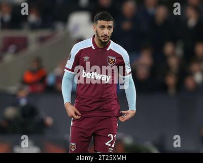 Ha detto Benrahma del West Ham Unito contro Siviglia. - West Ham United contro Siviglia, UEFA Europa League - Second Leg 16° turno, London Stadium, Londra, Regno Unito - 17 marzo 2022 Foto Stock