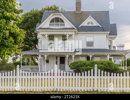 Vecchia grande casa a eastport, new york Foto Stock