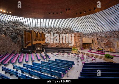 Temppeliaukio, Helsinki, Finlandia Foto Stock