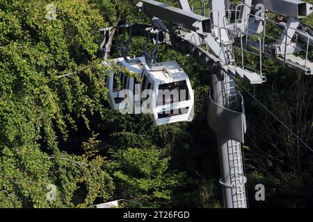 Funivia da Matlock Bath alle alture di Abraham, Derbyshire, Englnad Foto Stock