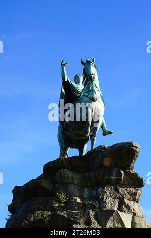 Il "Copper Horse" a Snow Hill, Windsor Great Park Foto Stock
