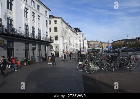 Copenhagen, Danimarca /17 ottobre. 2023/.Vista di kongens nytorv nel cuore della capitale danese della città. (Foto: Francis Joseph Dean/Dean Pictures) Foto Stock