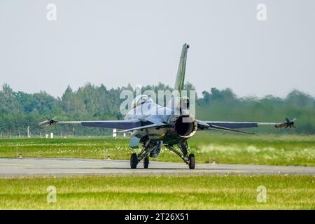 Liepaja, Lettonia- 06 agosto 2023: General Dynamics F-16AM Fighting Falcon dell'Aeronautica militare belga Foto Stock