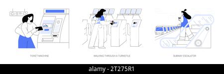 Strutture metropolitane illustrazioni astratte di concetto vettoriali. Illustrazione Vettoriale