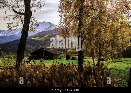 Megeve in Demi Quartier in Chalet De la Vieille , alta Savoia in Francia Foto Stock