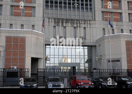 brooklyn jail mdc prison jail, ufficio federale, preso il 7 settembre nyc usa 2023 estate a brooklyn. Foto Stock