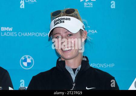 Paju, Corea del Sud. 17 ottobre 2023. Nelle Korda of U.S.A., conferenza stampa per i media del LPGA BMW Ladies Championship 2023 a Seowon Valley C.C a Paju, Nord di Seoul, Corea del Sud il 17 ottobre 2023. (Foto di: Lee Young-ho/Sipa USA) credito: SIPA USA/Alamy Live News Foto Stock