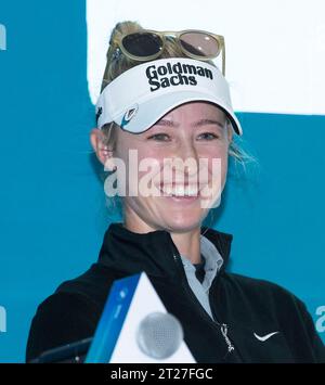 Paju, Corea del Sud. 17 ottobre 2023. Nelle Korda of U.S.A., conferenza stampa per i media del LPGA BMW Ladies Championship 2023 a Seowon Valley C.C a Paju, Nord di Seoul, Corea del Sud il 17 ottobre 2023. (Foto di: Lee Young-ho/Sipa USA) credito: SIPA USA/Alamy Live News Foto Stock