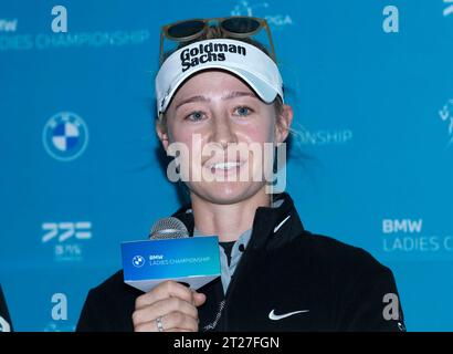 Paju, Corea del Sud. 17 ottobre 2023. Nelle Korda of U.S.A., conferenza stampa per i media del LPGA BMW Ladies Championship 2023 a Seowon Valley C.C a Paju, Nord di Seoul, Corea del Sud il 17 ottobre 2023. (Foto di: Lee Young-ho/Sipa USA) credito: SIPA USA/Alamy Live News Foto Stock