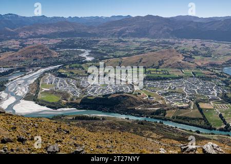 Sviluppo residenziale, Queenstown, nuova Zelanda Foto Stock