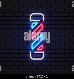 Neon vintage icona barbiere, design perfetto per qualsiasi scopo. Illustrazione vettoriale Illustrazione Vettoriale