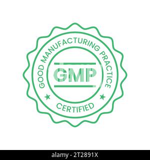 Logo certificato GMP Good Manufacturing Practice Illustrazione Vettoriale