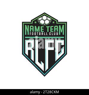 Elegante logo verde Soccer Football. Illustrazione vettoriale Illustrazione Vettoriale